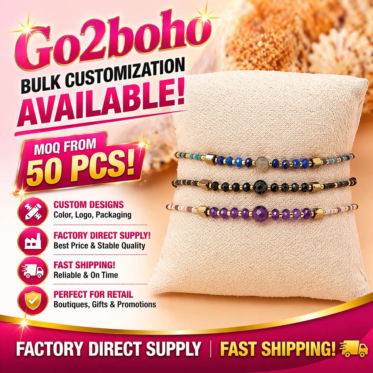 Go2boho New in Friendship Beaded Bracelets for Women Natural Stone Miyuki Hematite Beads Tiny Summer Beach Fashion Jewellery Gif