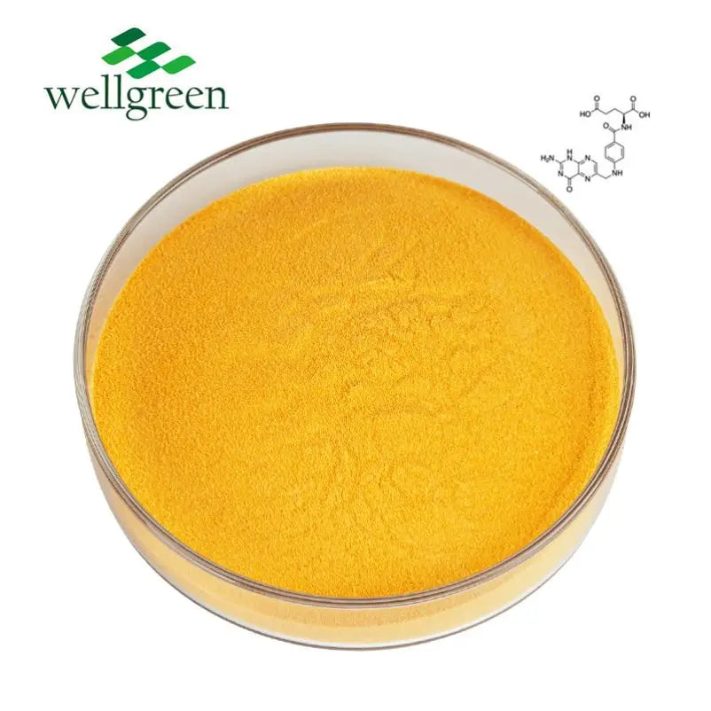 Free Sample Dietary Supplements Folic Acid Feed Grade Vitamb9 C19h19n7o6 Vitamin B9 Powder