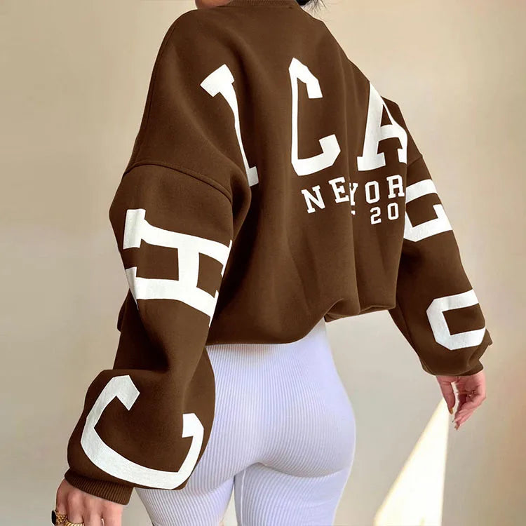 Custom Print Embroidered Women's Hoodies & Sweatshirts Unisex Crewneck Cotton Streetwear Oversized Hoodie Women