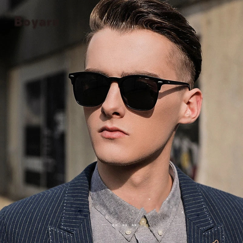 Boyarn Fashion Designer Classic Vintage Gafas De Sol Square Polarized Men Shades Sun Glasses Sunglasses Eyewear