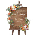 Bridal Arch Flower Decoration Wedding Party Welcome Board Decorate Simulation Flower Pendant