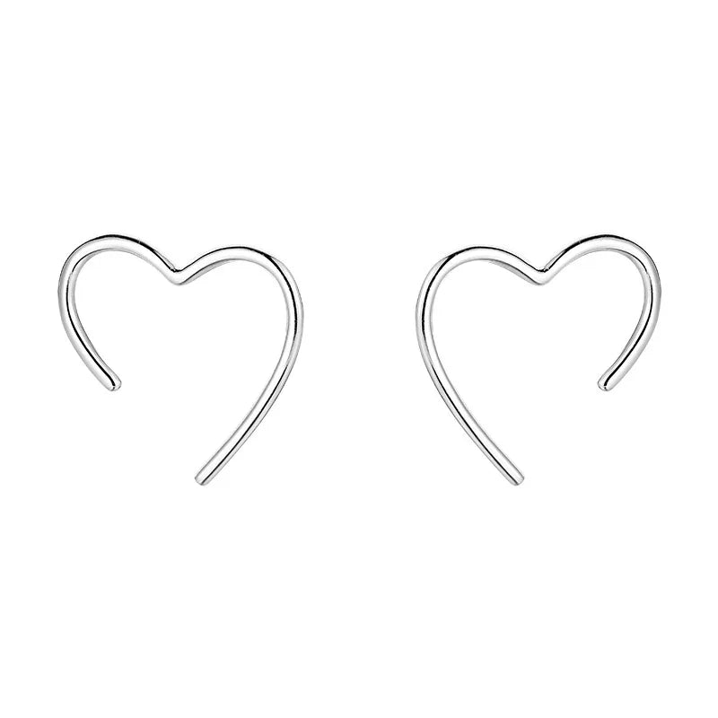 AA00967 Female Love Heart Earrings Fashion Design Women Gift Temperament Heart Stud Earring for Girls