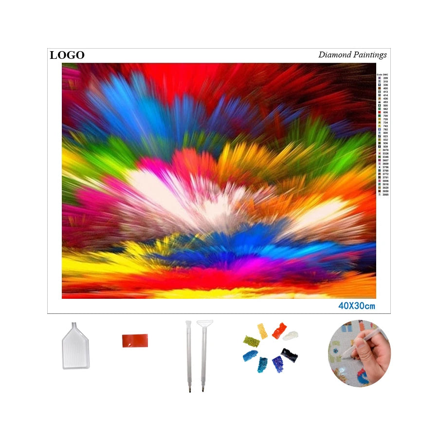 Customized Design Wholesale 5d Diy Diamond Painting Colorful Box for the Diamond Painting Accessories Packing Box