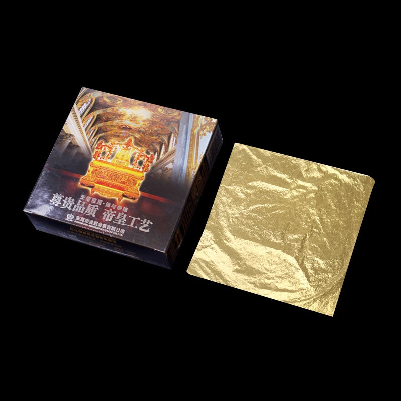14*14cm Painting Paper 100pcs/pack Synthetic Gold Leaf Foil Contemporary Art Gold Leaf Drawing for Religious Antique Interior