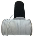 Wholesale White Black Knitted Rubber Braided Elastic Flat Band 6mm Knitted Braided Elastic Band for Garment Earloop