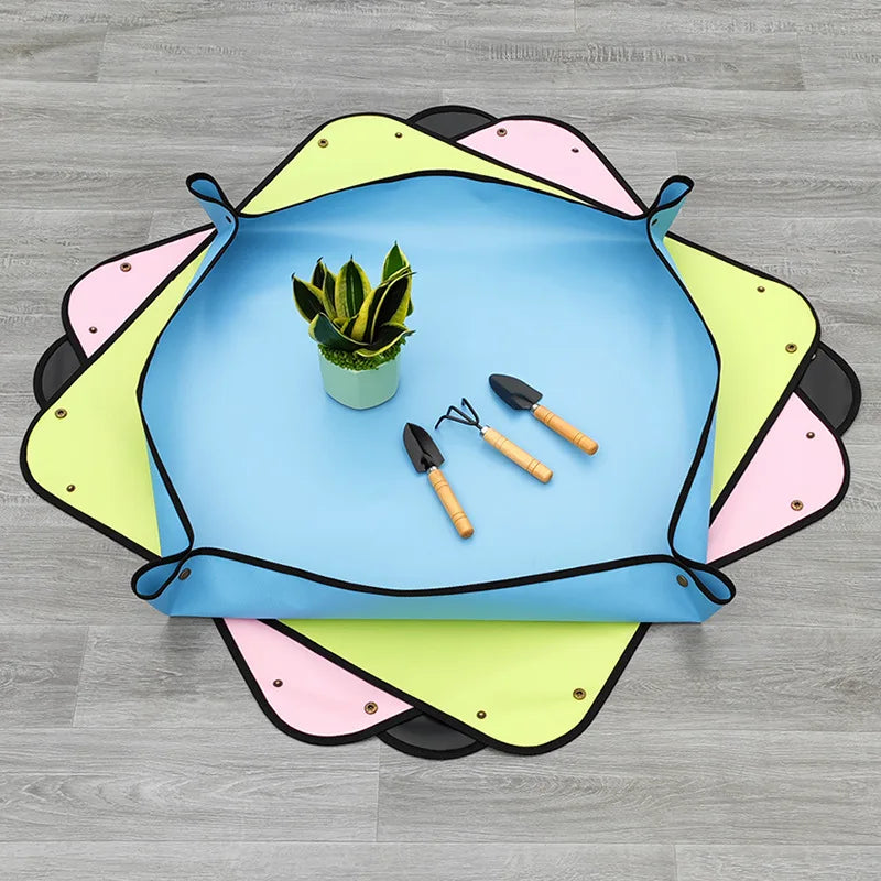 PVC Plant Repotting Gardening Pad Waterproof Succulent Potting Mat Classic Design Plastic Bonsai Garden Supplies