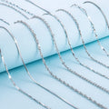 G1444 Wholesale S925 Sterling Silver Chain Necklaces Box Snake Bone Chain Necklace Chains for Jewelry Making