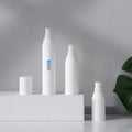 Skincare Sunscreen Airless Cosmetic Packaging 15ml 30ml 50ml Frosted White Plastic Spray Lotion Pump Bottle