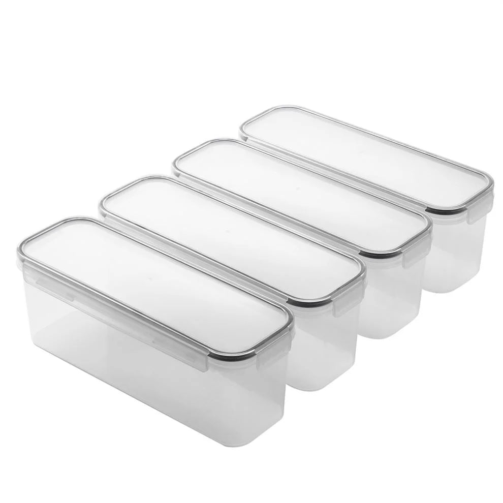 2.3L 4 Pcs Airtight  Food Grade Eco-Friendly Noodles Pasta Spaghetti Storage Container for Kitchen Pantry