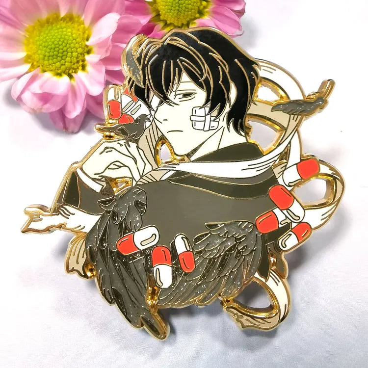 Kunshan Wholesale Factory Price Custom Cute Anime Design Gold Plating Hard Soft Enamel Glitter Lapel Pins