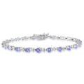 Hot Selling Simple Design Factory Wholesale 925 Tanzanite Jewelry Bracelet Sterling Silver Jewelry Tanzanite Bracelet/Bangle