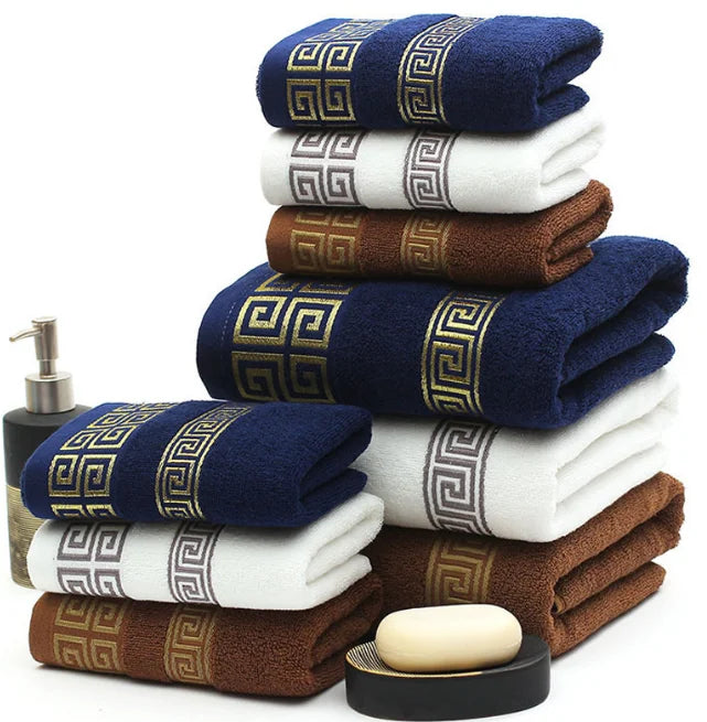 Towel Set 100% Cotton Luxury Pattern Dobby Custom Logo