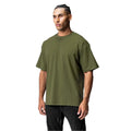 Men's Oversized Cotton Muscle Fit T-Shirt Summer Big & Tall Solid Gym Workout Round Neck Short Sleeve Sportswear Tshirt