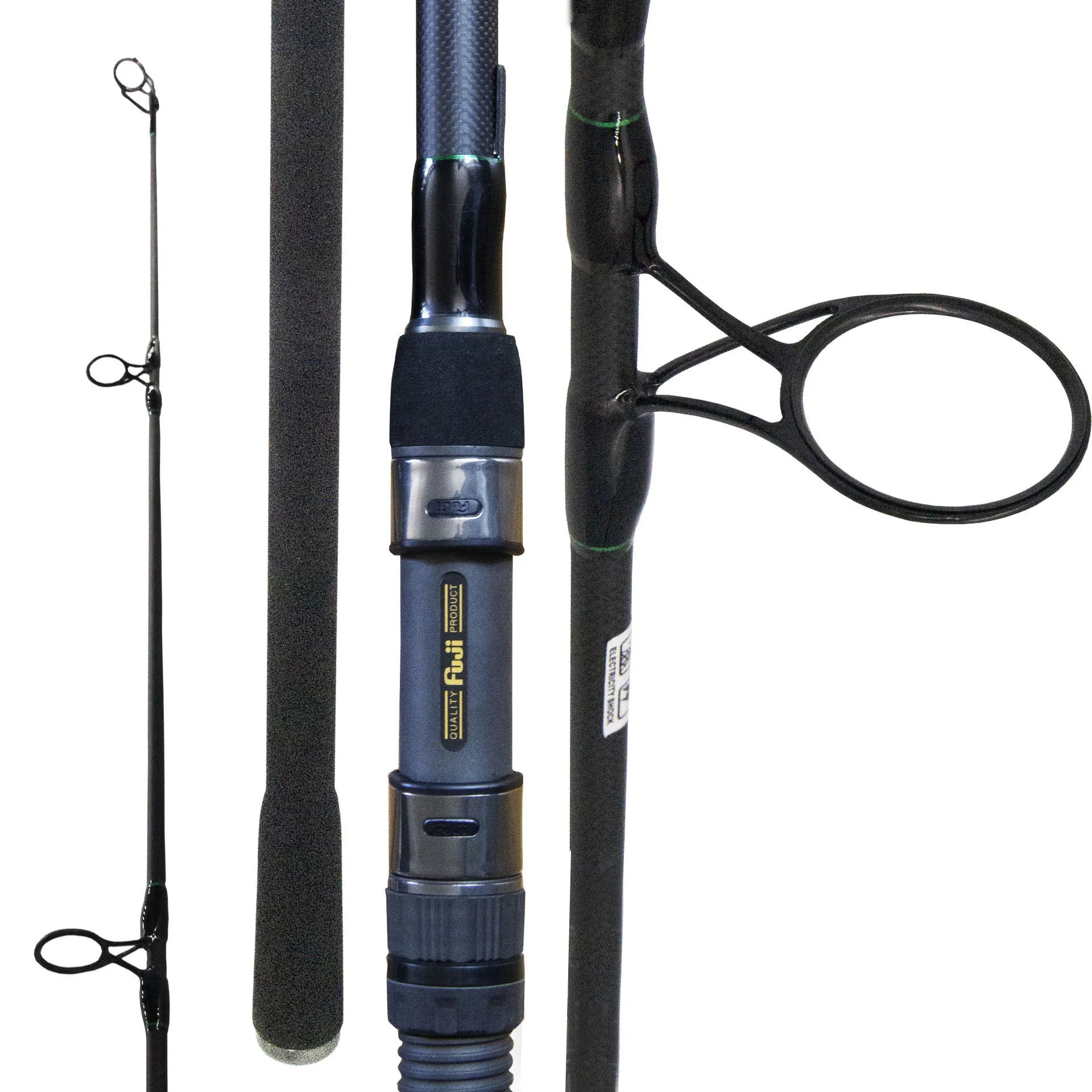 In Stock 2 Section Carp Fishing Rod Black 10ft Fuji Reel Seat High Carbon Carp Fishing Rod Telescopic Rod Carp Fishing
