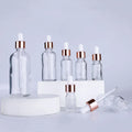 Free Sample Cheap Price Cosmetic Packaging 10ml 30ml 50ml Skincare Rose Gold Dropper Glass Essential Oil Bottle