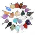 Natural Black Tourmaline Rough Crystal Pendant Irregular Raw Gemstone Pendant Amethyst Quartz Stone Pendant Necklace Jewelry