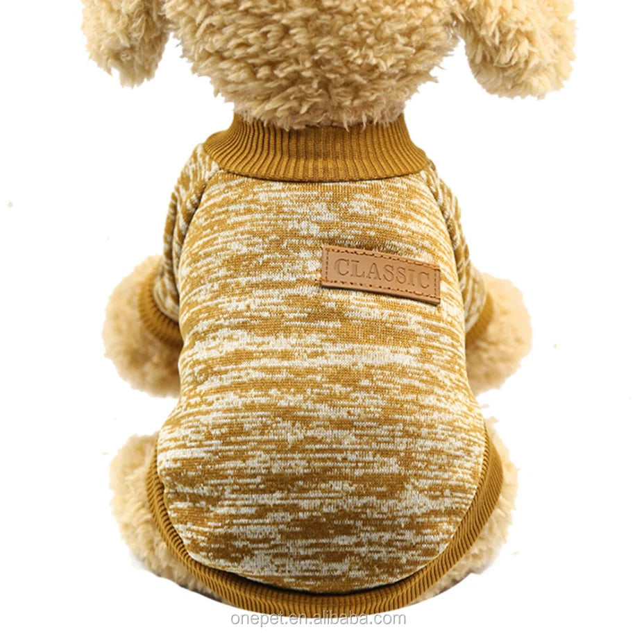 Low Moq Simple Dog Clothes Sweater Solid Blank Pug Dog Clothes Jumper