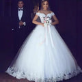 Big Lace Princess Wedding Dresses With Lace Sleeveless Plus Size Elegant Robe De Marie Pure White MegaBDM