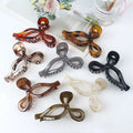 Bow Ribbon Shaped Black White Large Matte Hair Claw Clips Wholesales Ponytail Jaw Claw Clip Non Slip Hair Clips for Women Claw