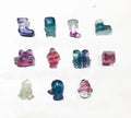 Wholesale Rainbow Natural 0.5 Inch Healing Crystal Mini Fluorite Carving Rough Glow Stones Ornament Decoration