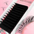 Abonnie Dark Matte Fluffy Easy Fan Lash Extensions Individual Eyelash Extensions Easy Fan Eyelash Extention