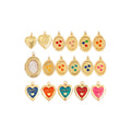 New Style Enameled Love Heart Oval Charm Box LocketFashion Gold Plated Open Type Jewelry Pendant Accessories Supplies L18