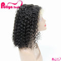 2025 Trend Products Black Color Natural Human Hair Wigs Deep Wave Curls Brazilian Remy Hair Front HD Lace Short Curly Bob Wigs