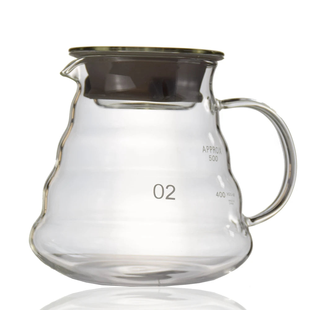 Ecocoffee S580 Kitchen Accessories V Shaped 60 Pour Over Coffee Maker Servers Glass Pot
