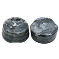 HZ Natural Crystal Black Labradorite Ball Bracket Sphere Stone Base Support Round Ball Stand Decoration Crystal
