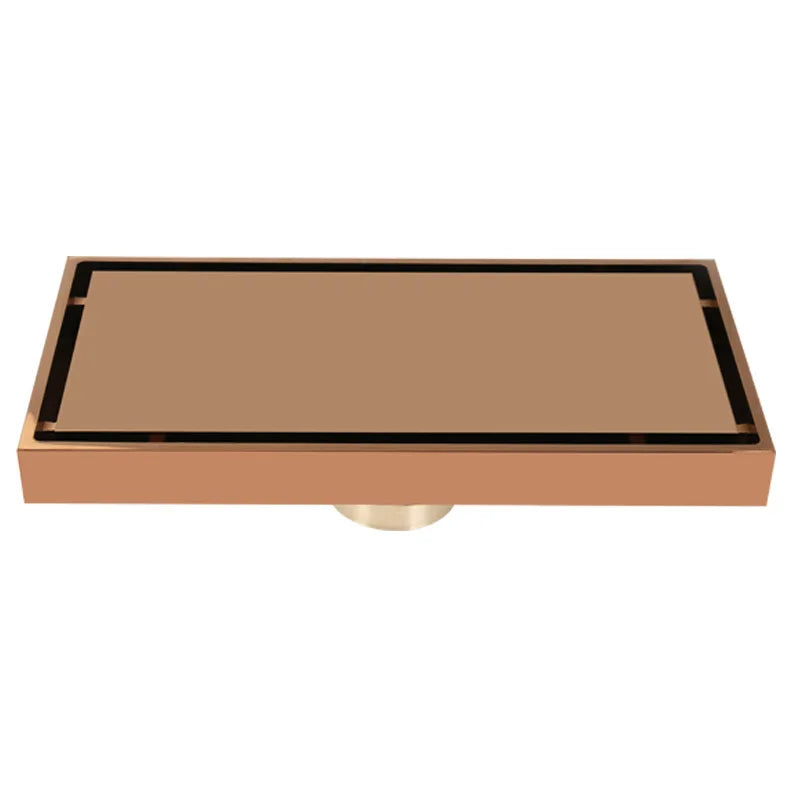 Rose Gold Shower Tile Insert Grate Floor Drain Invisible Shower Floor Drain