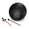 10 inch 8-Tone Steel Tongue Drum Hand Pan Drums with Drumsticks Percussion Musical Instruments
