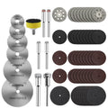 31-63pcs Diamond Cutting Disc Wood Saw Blade Set HSS Mini Circular Saw Blade Kit for Rotary Tools Resin Cut-Off Wheels