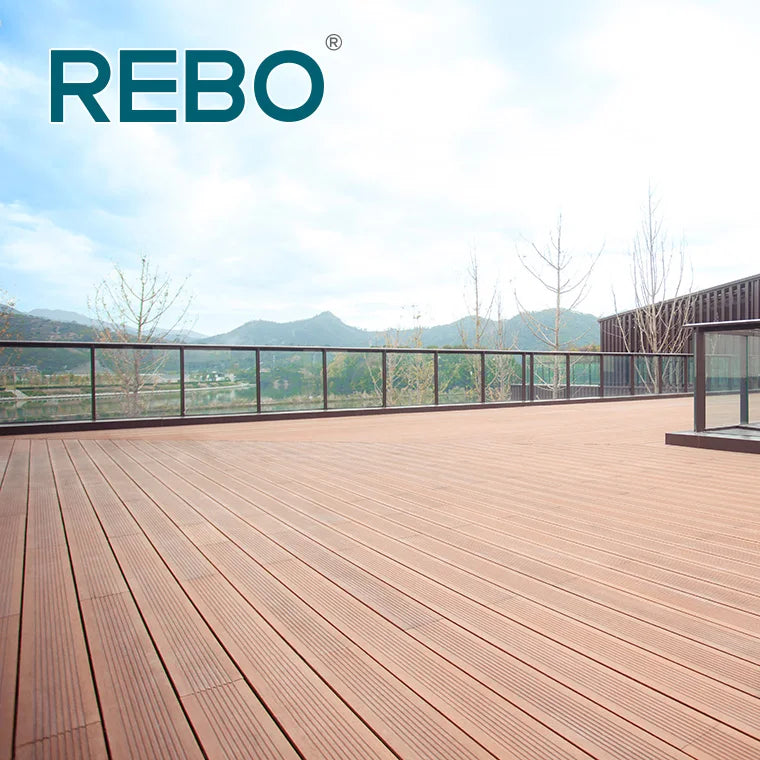 Modern Style Waterproof 18mm Bamboo Carbonized Terrace Decking Floor Board 30-Year Warranty Bfl-s1 Fire Rating Natural Color for