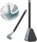 Golf Modern Silicone Toilet Brush and Holder Set with Plastic Cup Deep Cleaning Quick Drying Bathroom Cleaner