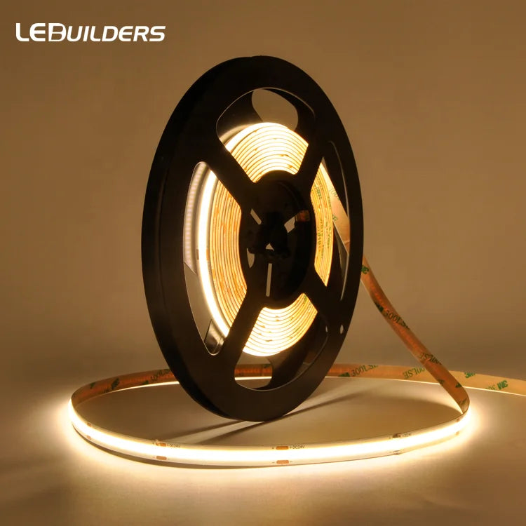 3 Years Warranty COB LED Strip 480LEDs CE RoHS 12V/24V 100ft Warm White 6500k Copper Remote Control/Wi-Fi IP20 Landscape