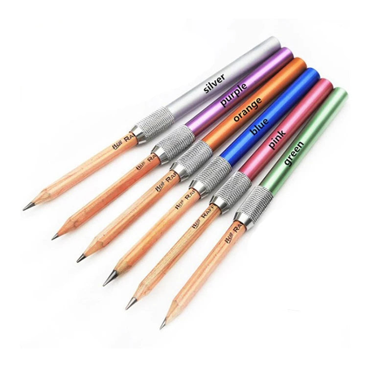 Single End Drawing Pencil Colored Metal Pencil Pen Extenders