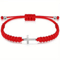 Simple and Stylish Couple Friendship Bracelet Hand Woven Cross Bracelet Set Wholesale N25204
