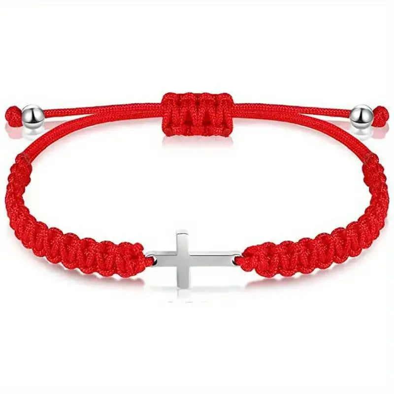 Simple and Stylish Couple Friendship Bracelet Hand Woven Cross Bracelet Set Wholesale N25204