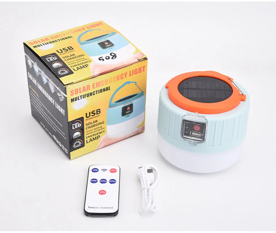 USB Charging LED Camping Light Solar Outdoor tent Lamp Portable Lantern Night Emergency bulb Flashlight Fr BBQ Hiking