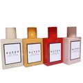 For MUB 30ml Solid Color  Glass Perfume Bottle with Screw Cap Empty Refillable Featuring Plastic Cover Mist Spray Function