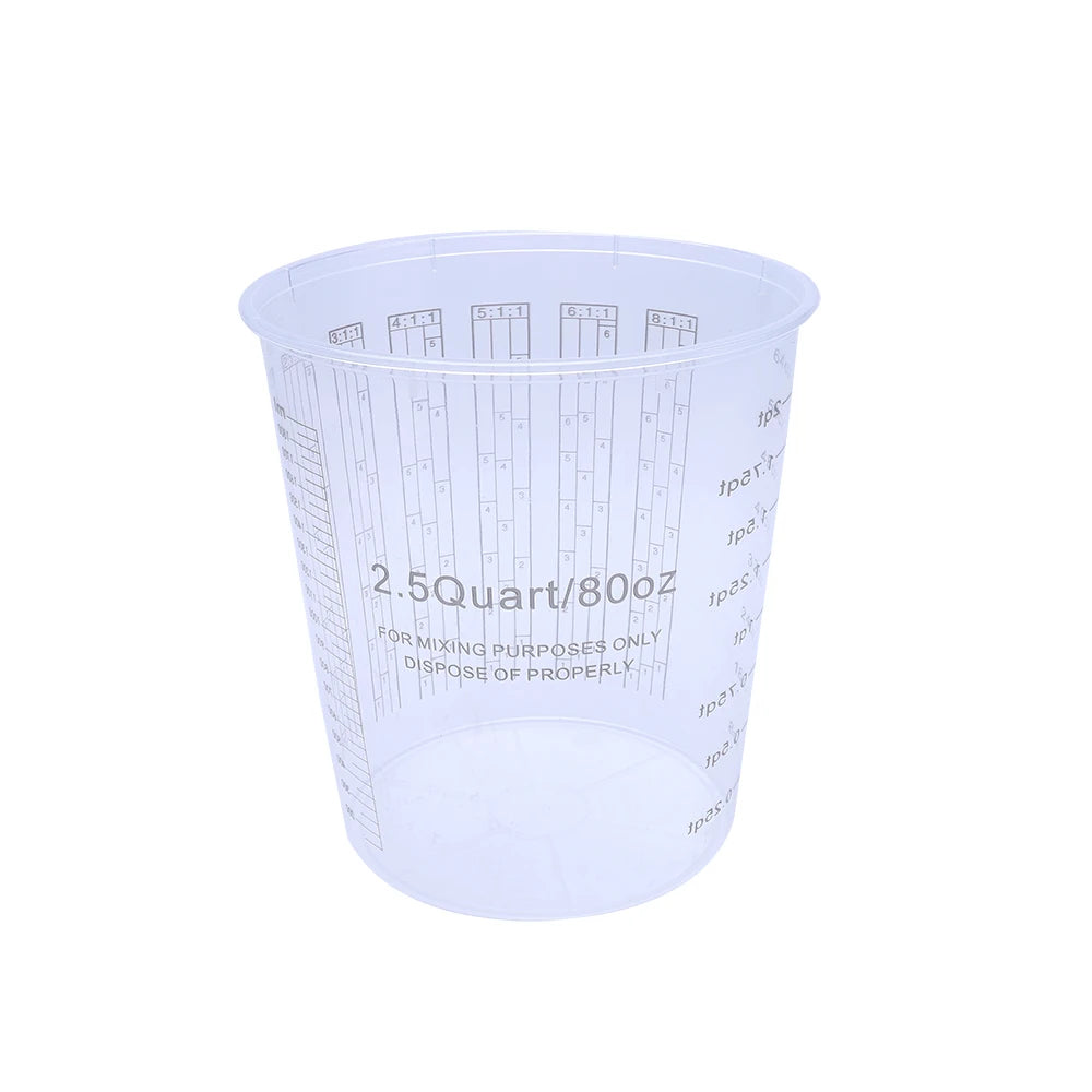 Master 2250ml 80oz 2.5quart Transparent Auto Scale Mixing Cups Painting and Coatings Solvent Resistant Plastic Measuring Cup