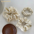 Wholesale Retro Vintage Satin Hairband for Women New Fashion Solid Color Elastic Hair Tie in Three Sizes for Girls