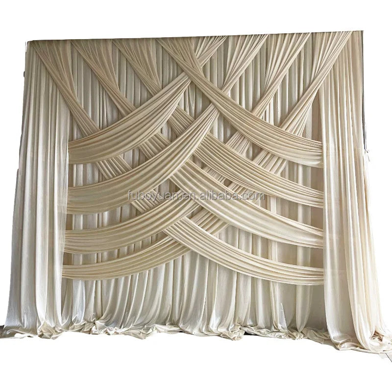 E120- Custom Wedding Curtain Backdrop Ice Silk Backdrop PARTY Birthday Background Live Background Arrangement Wedding Decor