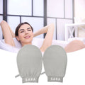 Bulk Stock Custom Logo Package Body Exfoliating Glove Cellulose Microdermabrasion Exfoliating Gloves  Exfoliant