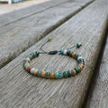 Natural Abacus Beads Amazonite Tiger Eye Stone Bead Elastic Yoga Gemstones Healing Energy Bracelet for Women Men
