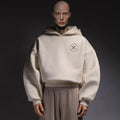 Custom Men's Cropped Hoodie 520GSM Boxy Heavyweight French Terry Cotton Drop Shoulder 100% Oversized Cotton Hooded Collar