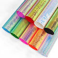 0.4mmSmall  Embossed Fluorescent Iridescent PVC Soft Film Sheets for Making Cosmetic Bag
