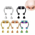 Hot Sale Design Stainless Steel Magnetic Septum Nose Ring Horseshoe Tapered Non Piercing Jewelry Wholesale