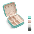 Leather Jewelry Travel Case Jewelry Organizer Box Mini Portable Jewelry Display Storage Box for Rings Earrings Necklaces