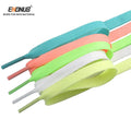Custom Packaging 8mm Wide Multicolor Luminous Noctilucent Glow in the Dark Sport Flat Shoelaces